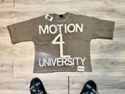 MU Boxy Tee “ Grey / White “