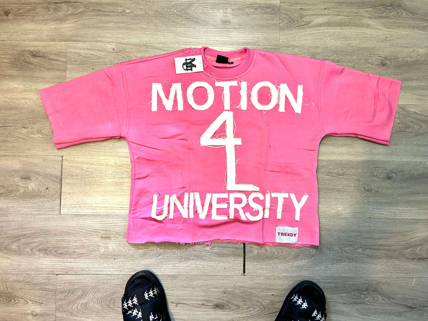 MU Boxy Tee “ Pink / White “