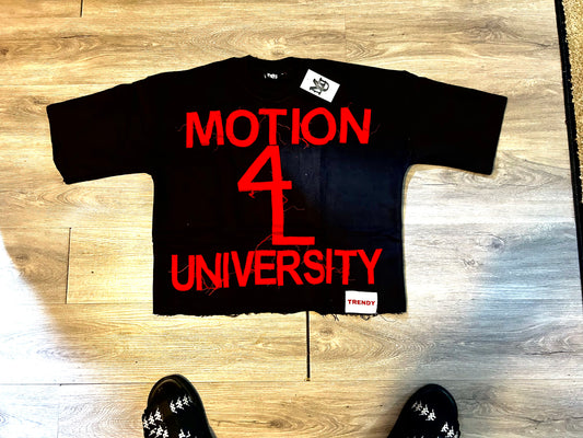 MU Boxy Tee “ Black / Red “