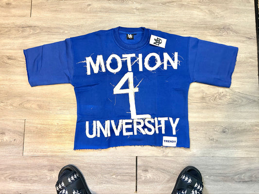 MU Boxy Tee “ Blue / White “